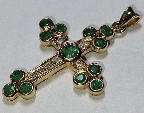 Solid 18k gold natural - , emerald