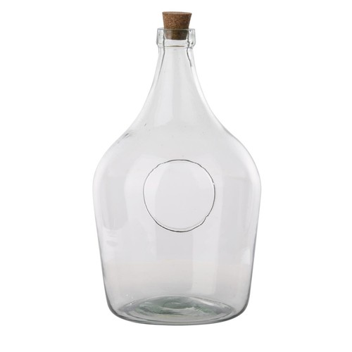 Clear open terrarium bottle - open,