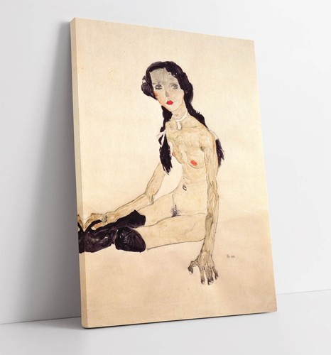 Egon schiele sitting girl with - egon,
