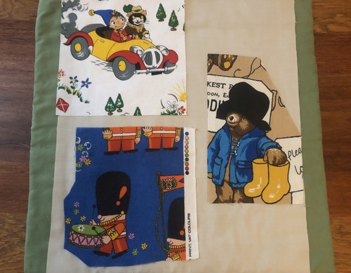 Vintage fabric character scrap - vintage,