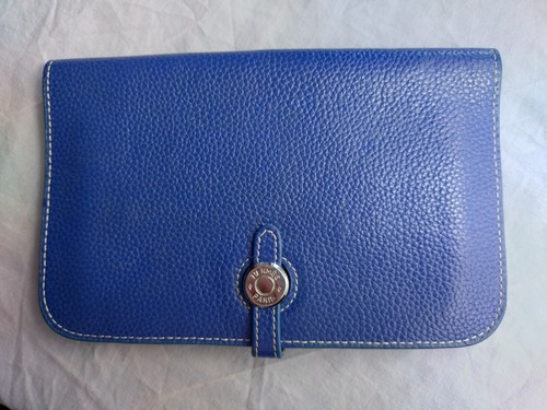 Hermès dark blue leather - blue,