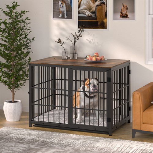 Large wooden dog - dog, crate