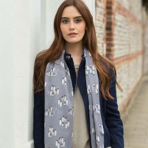 Peony grey penguin - grey, white