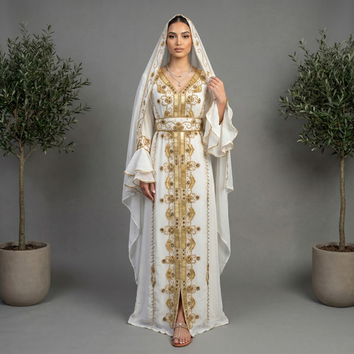 Royal white moroccan - royal, kaftan