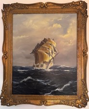 Large vintage oil painting