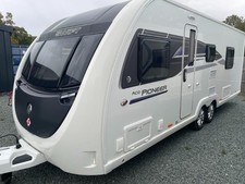 Swift Pioneer '2023 6 berth fixed bed end shower, Caravan twin axle, new awning.