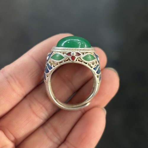 Men ring tibetan silver - silver,