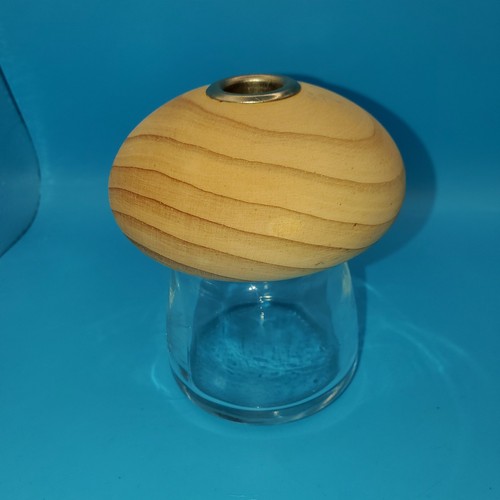 Wood mushroom screw top - mushroom,