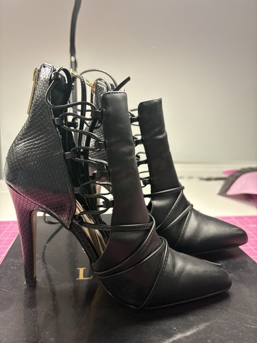 Lipsy side lace boots with - lace,