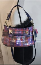 Coach Vintage Groovy Poppy Plaid Sequin Shoulder Crossbody Bag