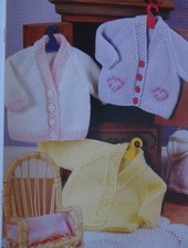 PREMATURE BABY~DOLLS CLOTHES~CARDIGANS~ DK KNITTING PATTERN (DOLL 12)