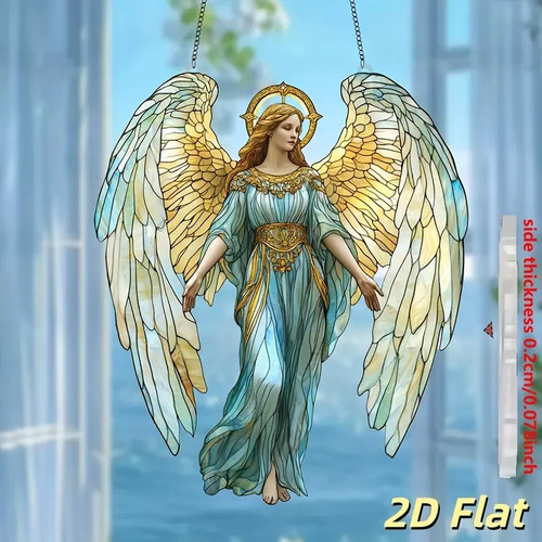 Angel with golden wings - with,