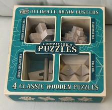 4 Puzzles Devilish Puzzles 4 Classic Wooden Puzzles The Ultimate Brain Teaser