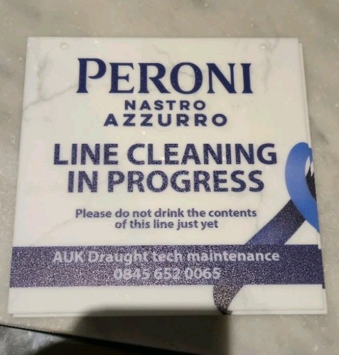 Peroni line cleaning sign - line,
