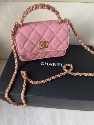 Chanel pink quilted micro top - quilted,