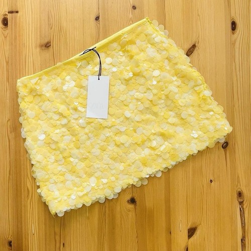 Zara viral yellow sequin mini - zara,