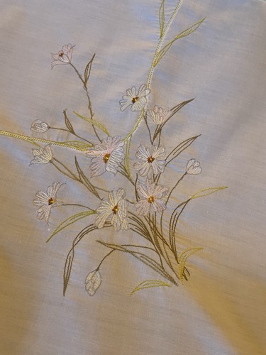 Vintage white cotton - white, pink