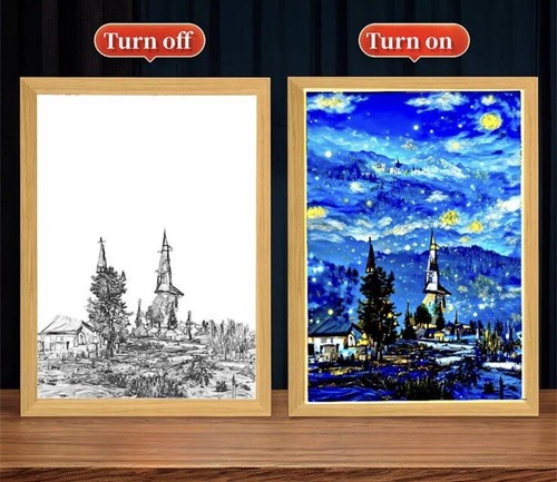 Van gogh starry night light - night,