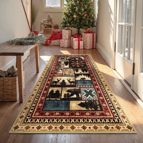 Christmas bear runner rug - ,