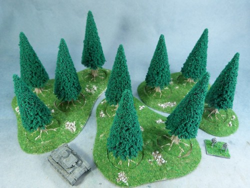 Model conifer trees with - 10,