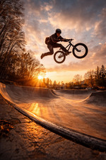 BMX Sunset Jump Extreme Bike