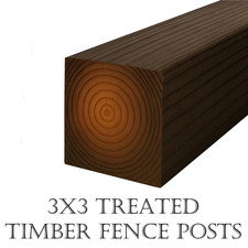 Fence Posts Timber Post 3x3 75mm 4x4 100mm Wooden Treated Fencing Tanalised Gate
