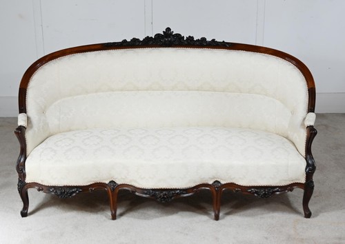 Victorian parlour settee - parlour,