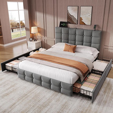 Double Bed Frame 4FT6 Velvet