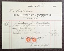 1897 Edward Moffat Slater Lockerbie work at Tundergarth Farm Steading Invoice