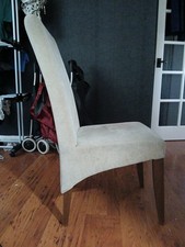 3 Set Dining Chairs, Grey Coloured, Wooden Legs, Lovely Stitching, Sturdy.