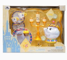 Disney Beauty and The Beast ''Be Our Guest'' Singing Tea Cart Play Set Belle NEW