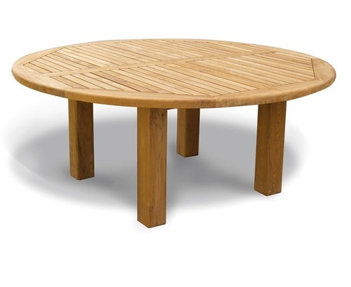 Teak outdoor round table - table,
