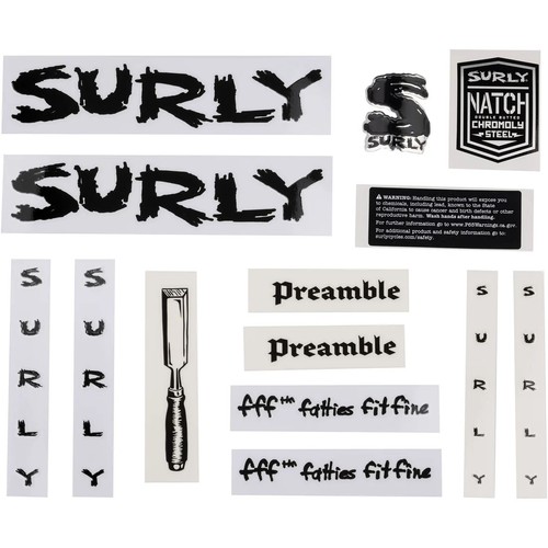Surly preamble decal kit - decal,