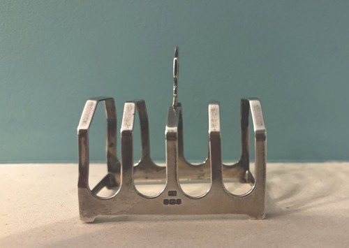Antique silver toast rack - antique,