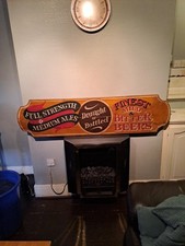 Vintage Large Wooden Pub Sign - Mancave Or Home Bar 157 Cm X 40 Cm 