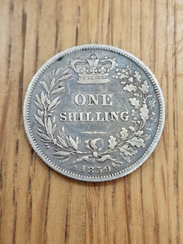1859 queen victoria shilling - 1859,