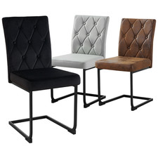 Set of 2/4 Modern Dining Chairs Wider Back Sturdy Frame Home Office Cafe