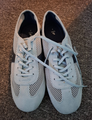 Ladies pastel blue - , suede
