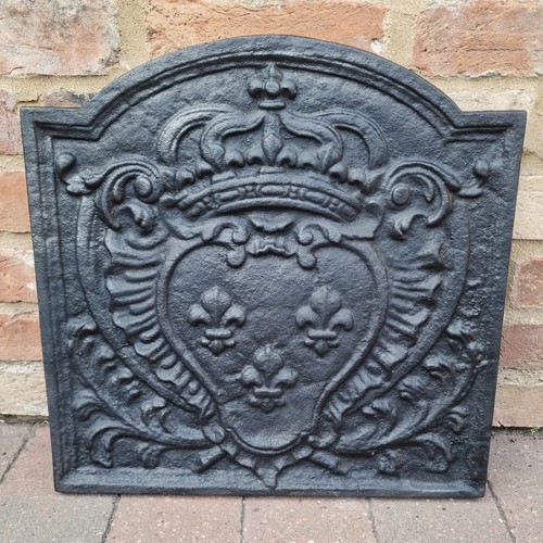 Cast iron fireplace fireback - cast,