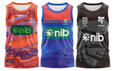 RUGBY Men's NRL Tank Top Jersey Newcastle Knights vest shirt black /Red /Blue