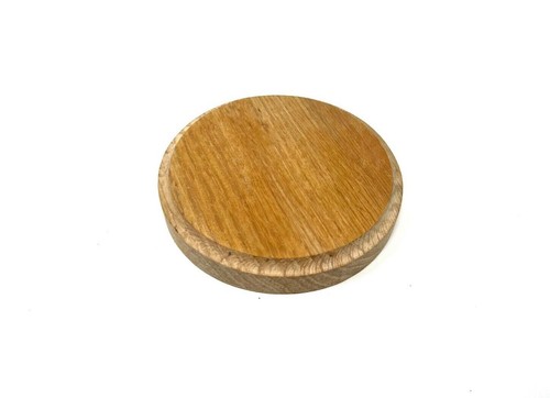 Solid oak round plaque sign - solid,