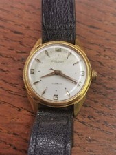 1970s Poljot Mens 16 Jewels Gold Plated Dress Watch, Keeping Time #P108