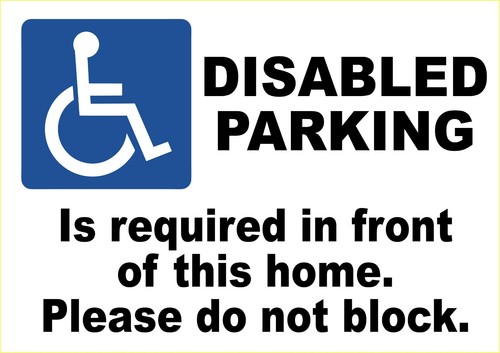 Disabled parking required - parking, in