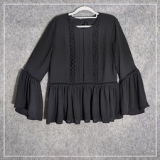 Ann Taylor Black Embroidered