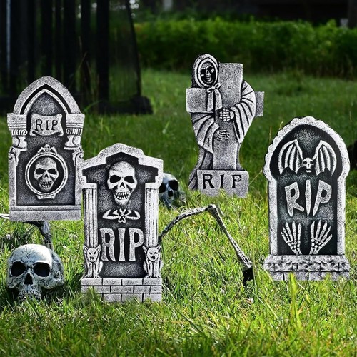 Set halloween tombstones - of,
