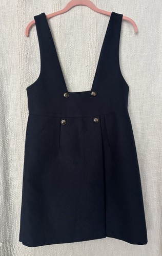 Dahlia blue navy pinafore - , wool