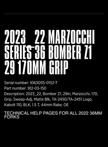 Marzocchi 2023 bomber - marzocchi,