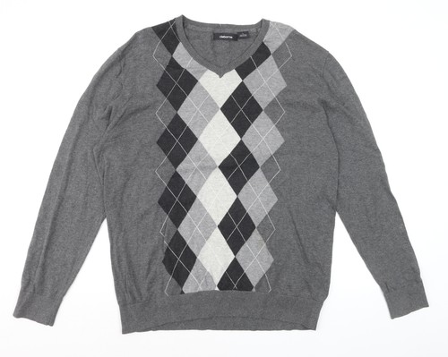 Claiborne men grey argyle - men's,