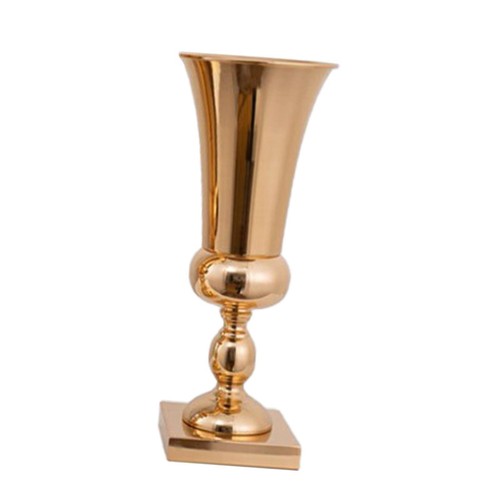 Gold vase - gold, trumpet