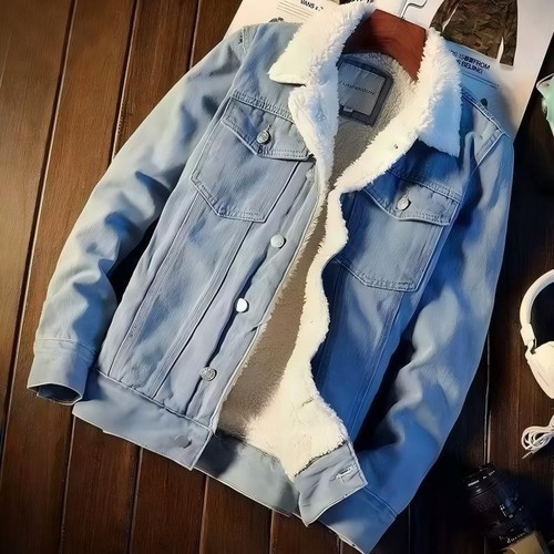 Mens denim winter thick fur - mens,